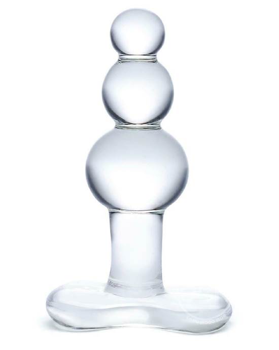 Glas Beaded Butt Plug - 4 Inch