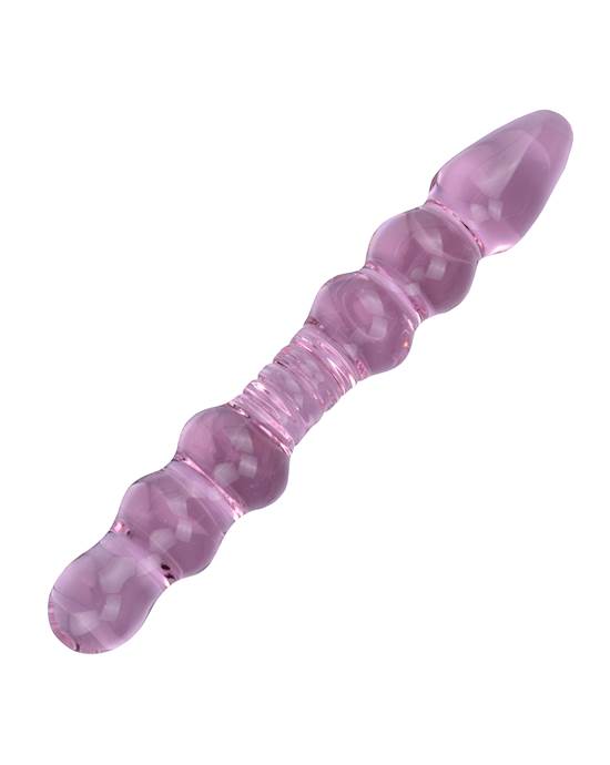 Lucent Pink Glass Butt Beads