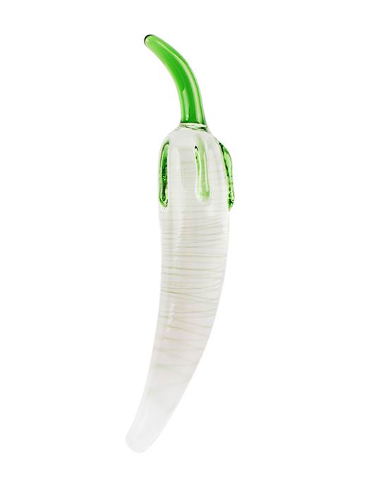 Lucent Clear Eggplant Glass Massager