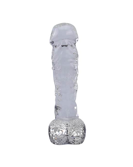 Lucent Realistic Glass Dildo with Balls