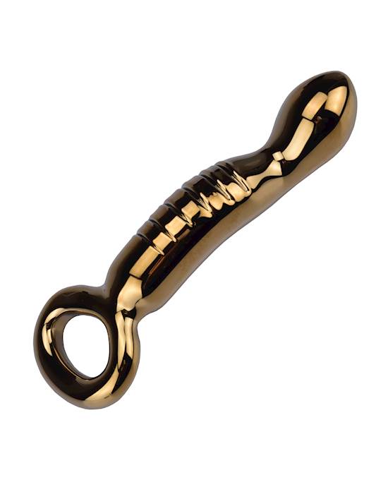 The Snake Gold Glass Butt Plug