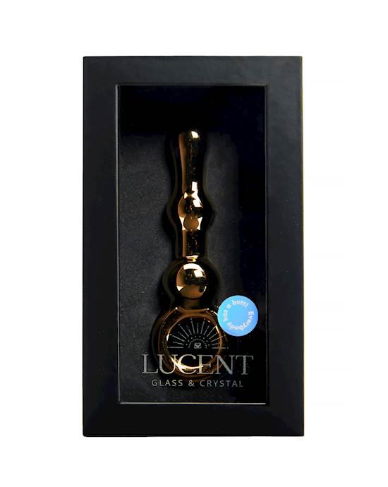 Lucent Aperto Gold Glass Butt Plug