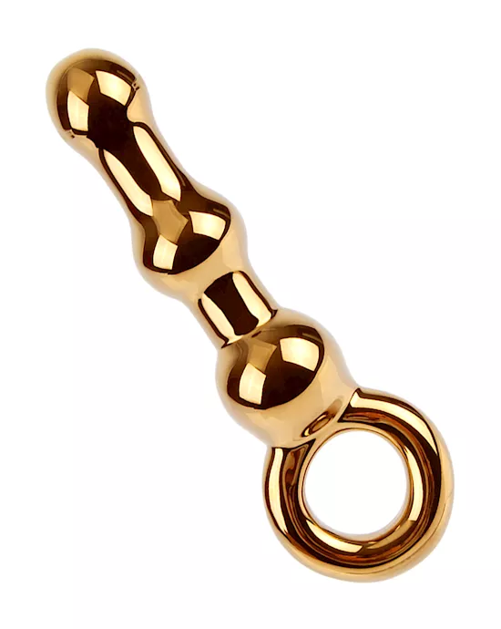 Lucent Golden Glass Anal Beads