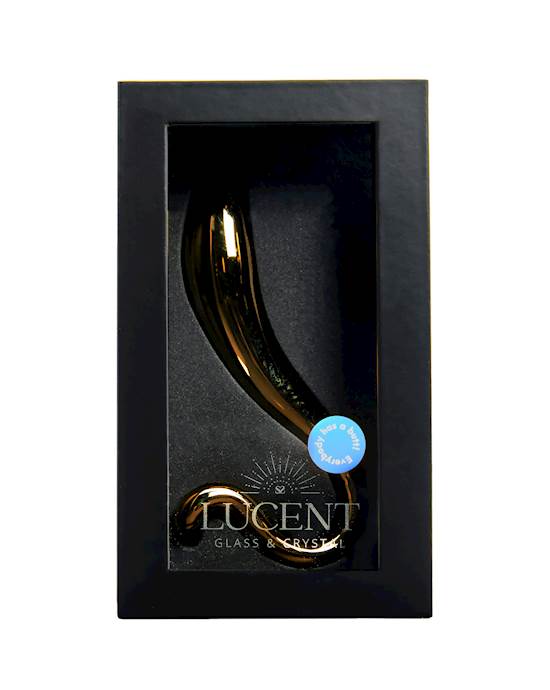 Lucent Aura Gold Glass Butt Plug - 7.2 Inch