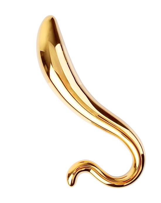 Lucent Aura Gold Glass Butt Plug