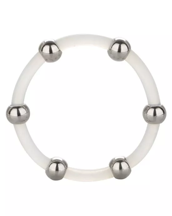 Steel Beaded Silicone CRing