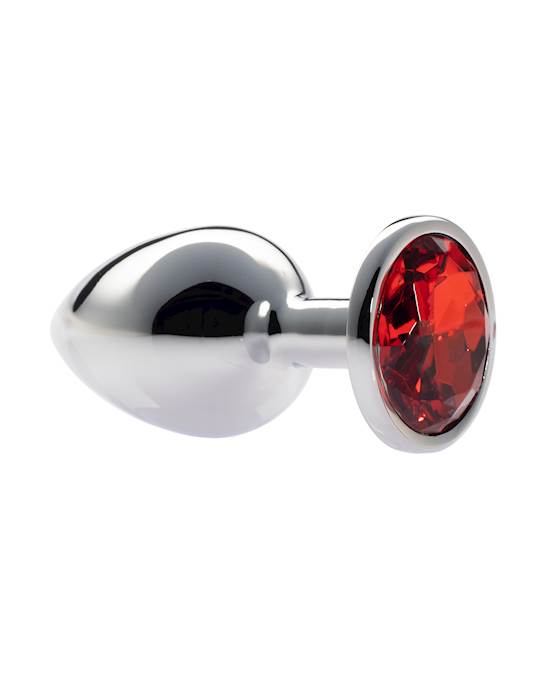 Kink Range Alloy Gem Butt Plug - 3.7 Inch