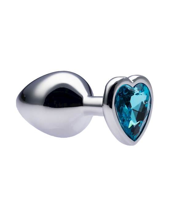 Kink Range Alloy Love Heart Gemmed Butt Plug  32 Inch