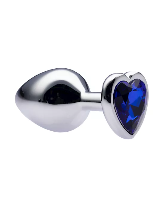 Kink Range Alloy Love Heart Gemmed Butt Plug  32 Inch