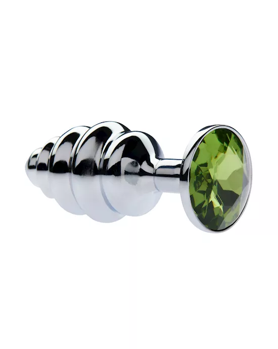 Kink Range Alloy Gemmed Butt Plug  29 Inch