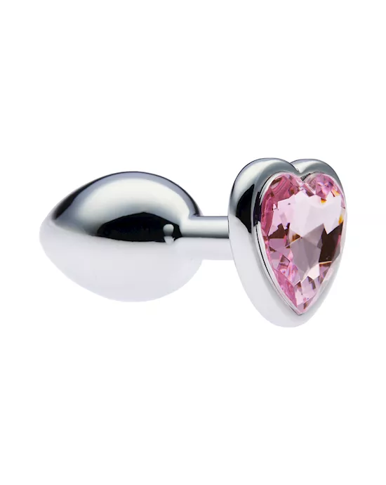 Kink Range Jewelled Heart Butt Plug  28 Inch
