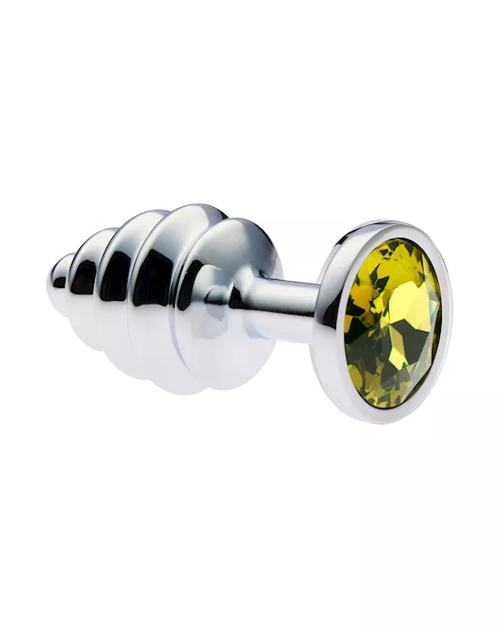KinKi Ridged Jewelled Anal Plug