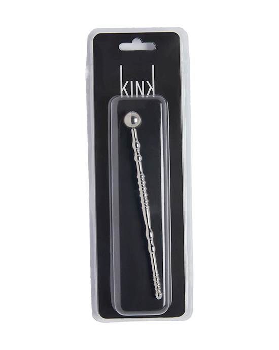 Kink Range Stainless Steel Ribbed Penis Plug - 5.7 Inch