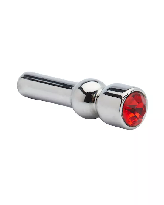 Kink Range Jewell Tipped Ribbed Penis Plug  19 Inch