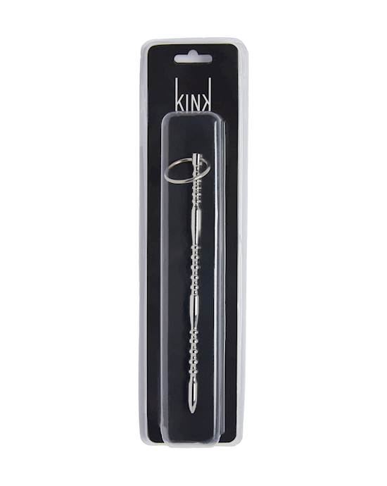 Kink Range Stainless Steel Grooved Penis Plug - 8.2 Inch