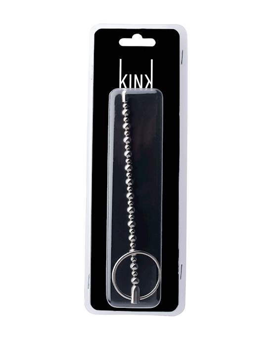 Kink Range Metal Ring Beaded Penis Plug - 6.8 Inch