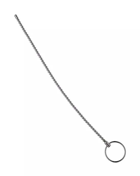 Kink Range Metal Ring Beaded Penis Plug  12 Inch