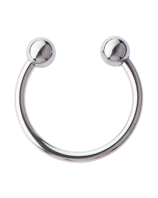 Kink Range Double Ball Open Stainless Steel Penis Head Ring