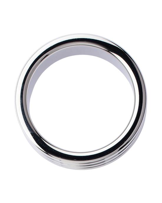 Kink Range Stainless Steel Ridged Penis Head Ring - 1.5 Inch