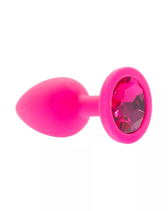 Kink Range Silicone Gemmed Butt Plug  28 Inch