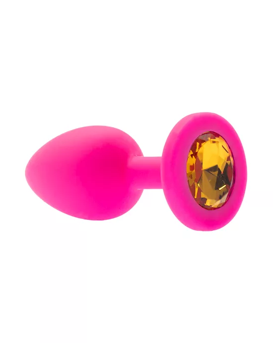 Kink Range Silicone Gemmed Butt Plug  28 Inch
