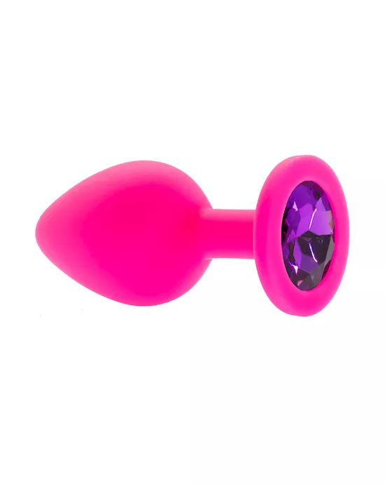 Kink Range Silicone Gemmed Butt Plug  31 Inch
