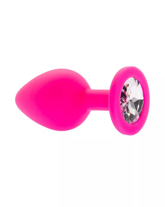 Kink Range Silicone Gemmed Butt Plug  31 Inch