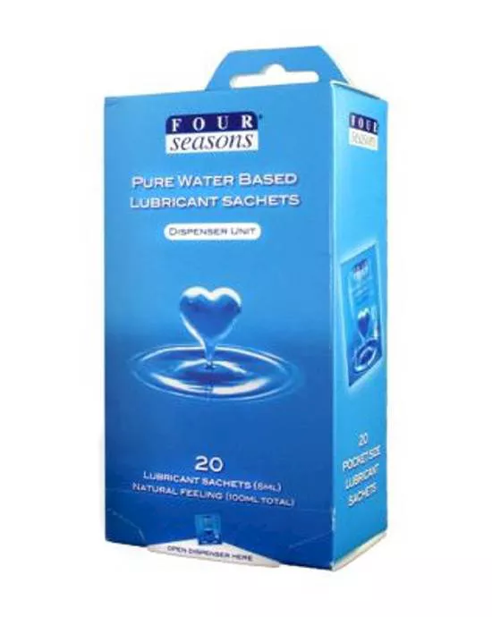 Four Seasons Waterbased Lubricant Sachets  20 Pack