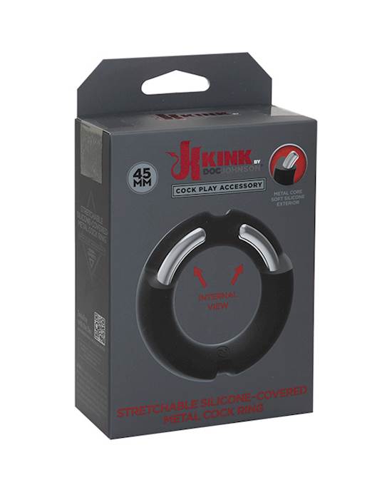 Kink - Silicone Covered Metal Cock Ring - 45mm