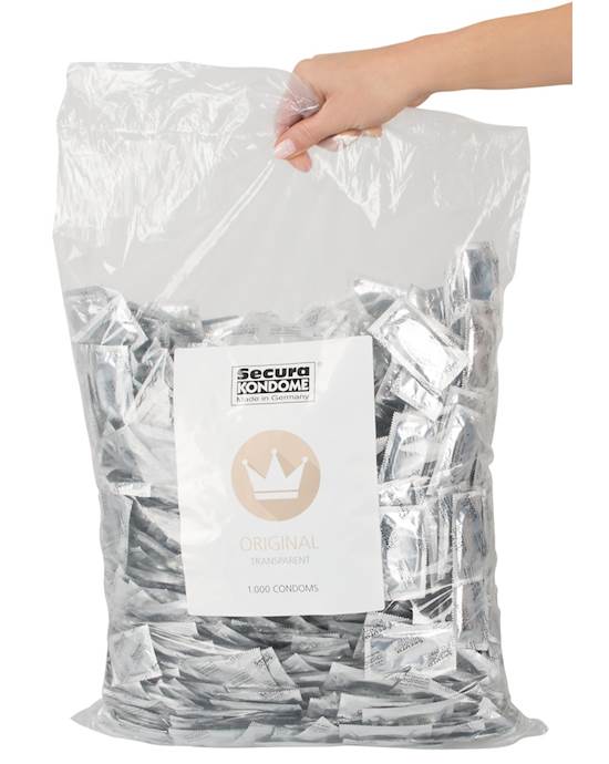 Secura Transparent Condoms  Bulk 1000pc