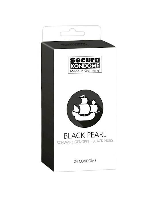 Secura Black Pearl Condoms - 24 Pack
