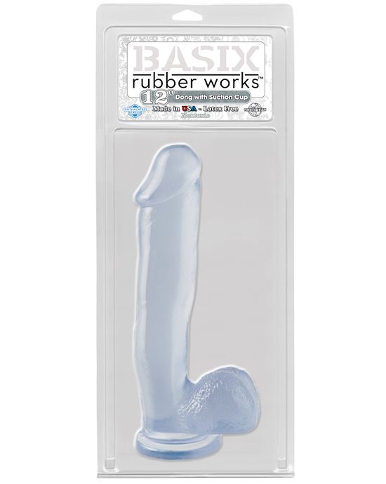 Basix Rubber Works 12 Inch Suction Cup Dong