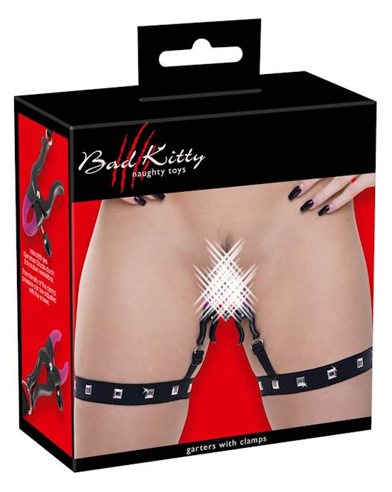 Bad Kitty Garters With Clamps