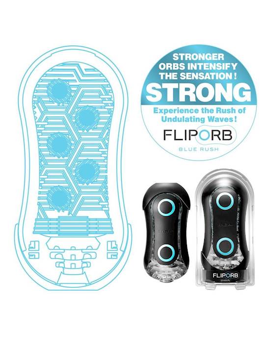 Tenga Flip Orb Strong Blue Rush - Strong Cup