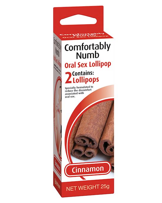 2 Comfortably Numb Lollipops Cinnamon