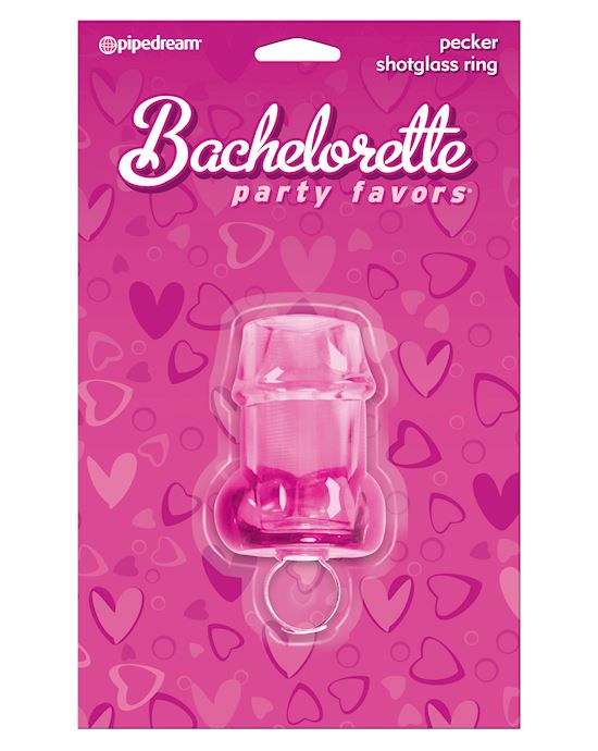 Bachelorette Party Pecker Shot Glass Ring Asst Colors