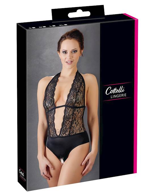 Lacey Crotchless Bodystocking 