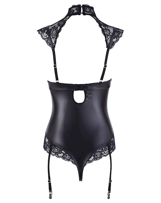 Bodysuit With Lace Inserts - C