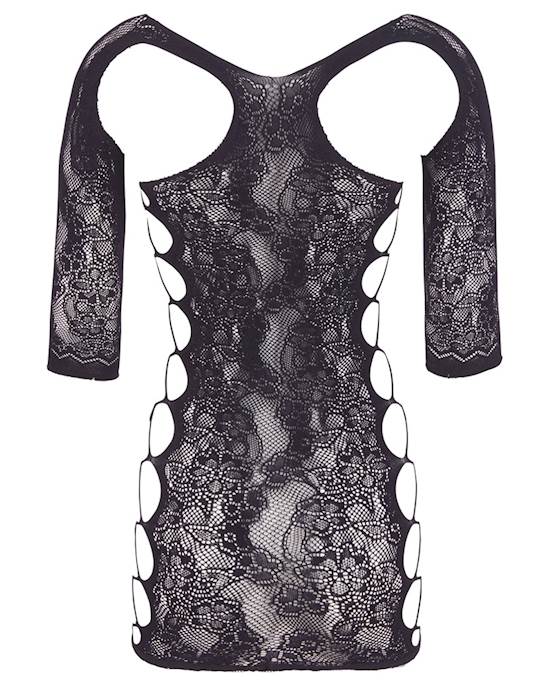Decorative Lace Dress With Sleeves
