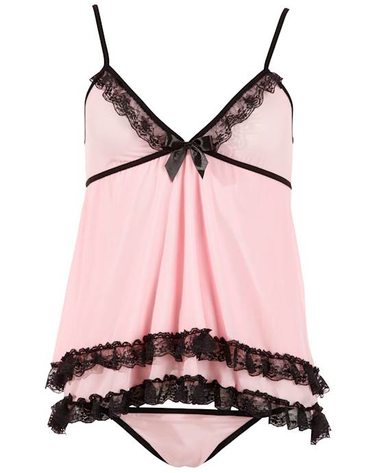 Babydoll Powernet With Lace
