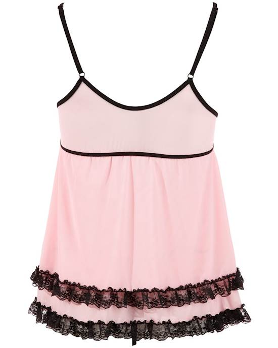 Babydoll Powernet With Lace