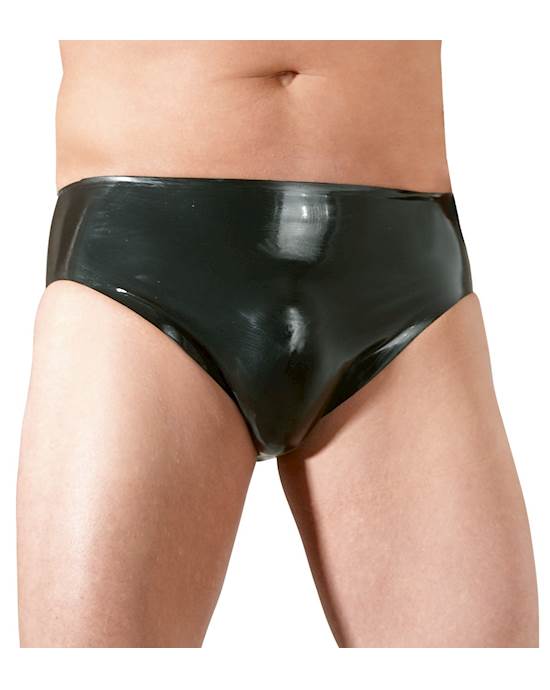 Latex Mens Briefs With Anal Dildo