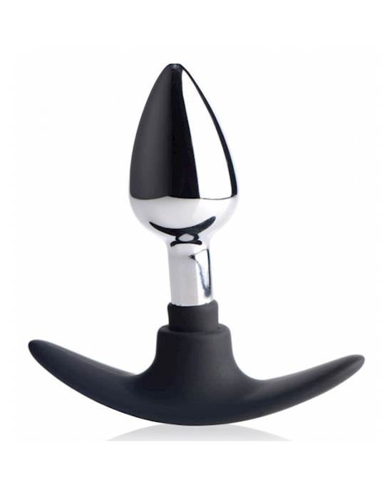 Master Series Dark Invader Metal and Silicone Anal Plug  35 Inch