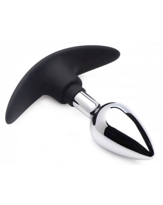 Master Series Dark Invader Metal And Silicone Anal Plug - 3.5 Inch