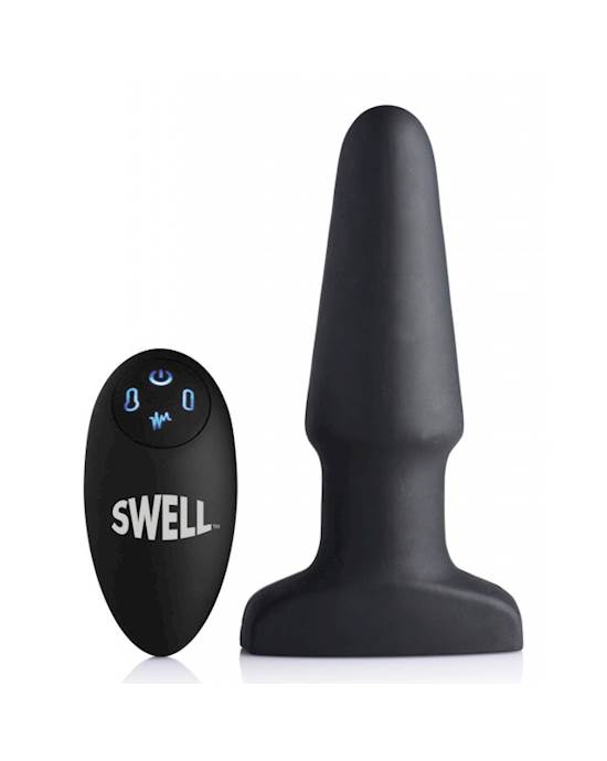 Swell Remote Control Inflatable 10X Vibrating Silicone Anal Plug  55 Inch
