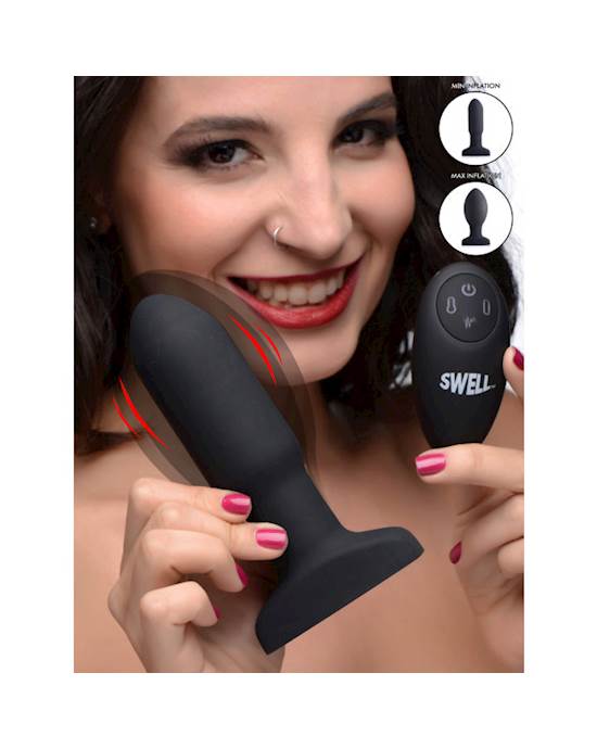Swell Remote Control Inflatable 10x Vibrating Missile Anal Plug - 5.5 Inch