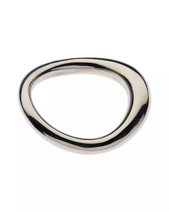Kink Range Stainless Steel Bent Cock Ring - 52.5mm