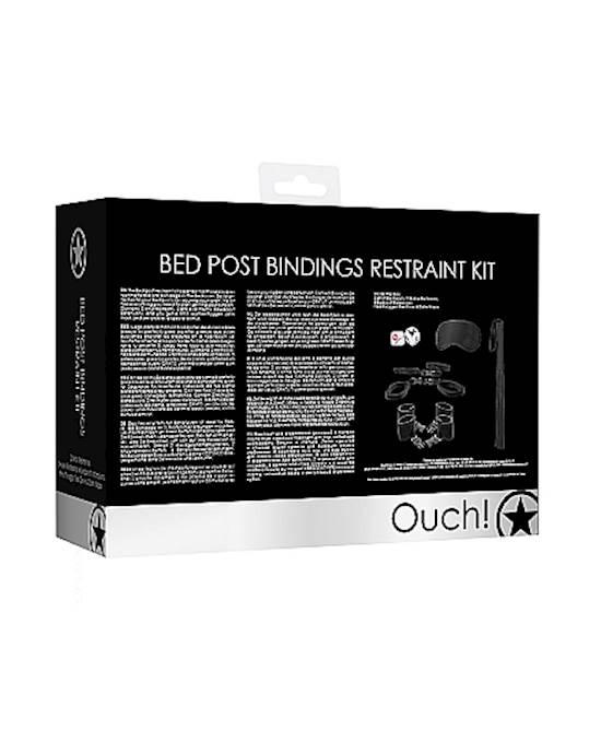 Bed Post Bindings Restraining Kit- Black