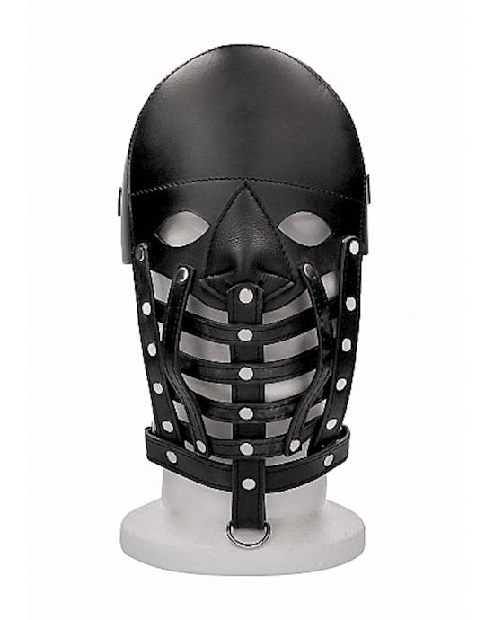 Leather Male Mask- Black