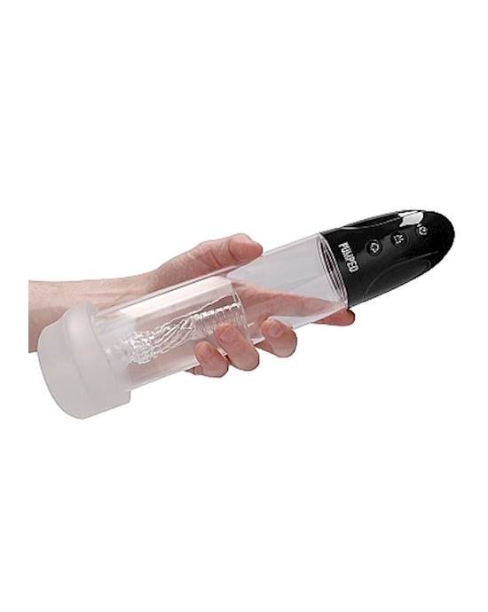 Rechargeable Automatic Cyber Pump With Sleeve- Transparent